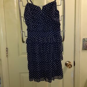 Forever 21 navy and polka dot dress